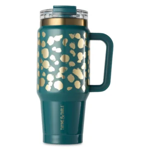 Thyme Table 32oz Insulated Tumbler – Dual Straw Lid & Handle