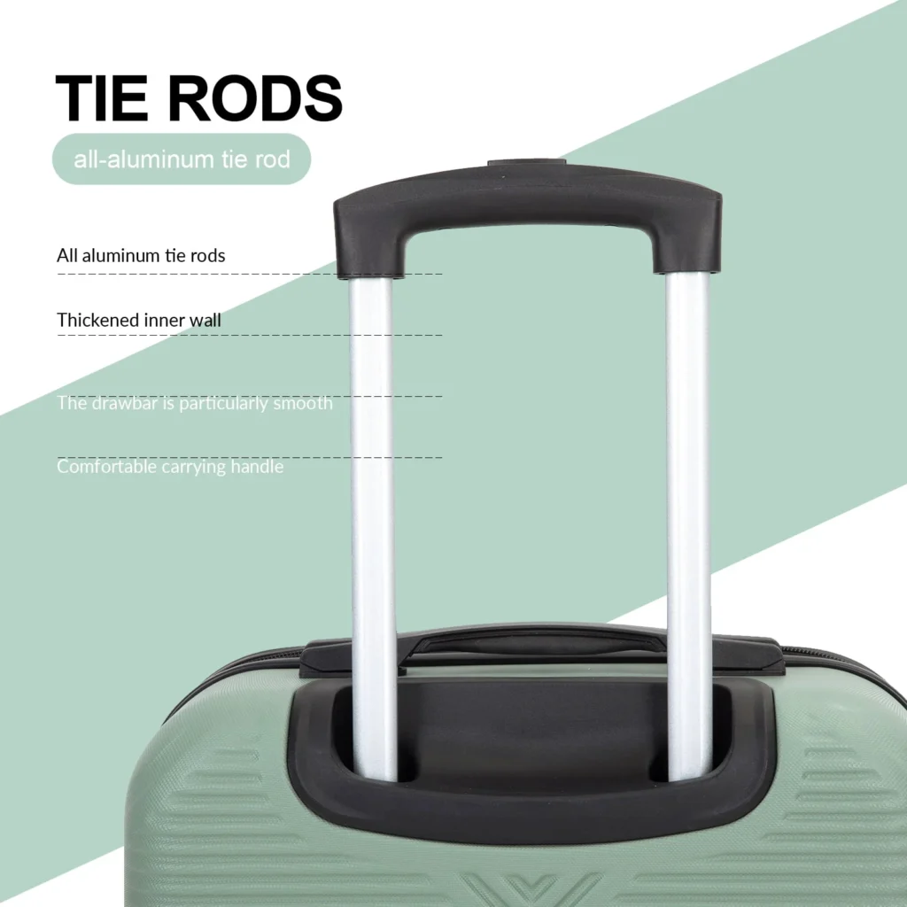 Tripcomp 2-Piece Hardside Luggage Set – Lightweight Spinner Wheels, Olive Green β close-up detail of design and finish