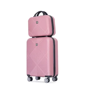 Tripcomp 2-Piece Hardside Spinner Luggage Set – Lightweight Pink Carry-On