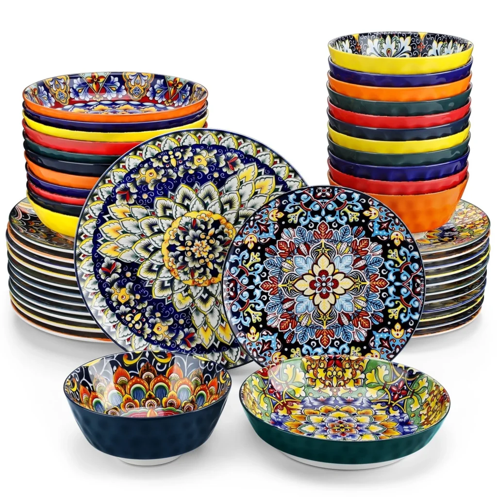 vancasso SIMI 24-Piece Bohemian Dinnerware Set – Service for 6 β close-up detail of design and finish