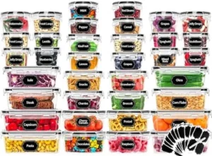 Versatile Glass Food Storage Containers – 34-Piece Airtight Set