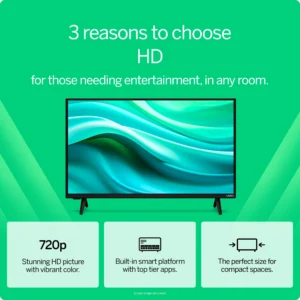 VIZIO 24-inch HD 720p LED Smart TV – Compact Connected Experience