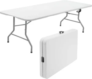 WASUHE 6ft Folding Portable Table – Durable, Anti-Fouling Khaki