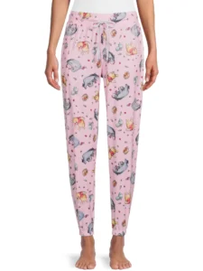 Winnie the Pooh Women’s Hacci Knit Wide Leg Sleep Pants – Ultra Soft Comfort