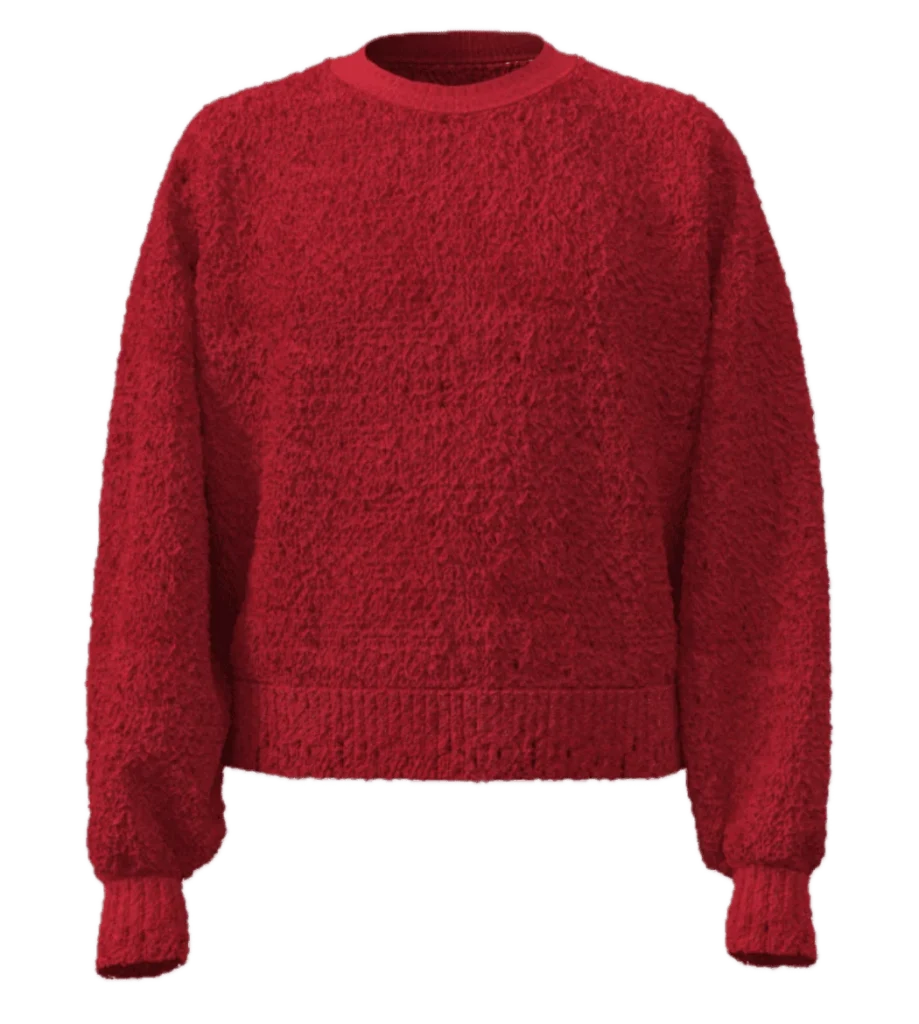 WN Eyelash Knit Pullover Sweater – Ultra Soft & Cozy β alternate angle showing full product