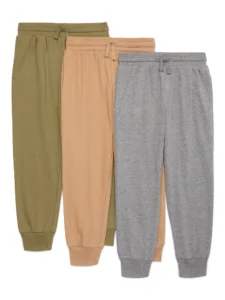 Wonder Nation Cozy Fleece Joggers – Durable Everyday Comfort for Little Boys