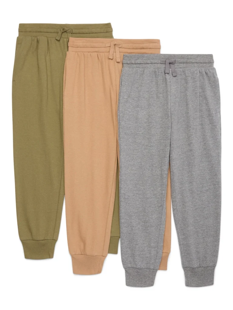 Wonder Nation Cozy Fleece Joggers – Durable Everyday Comfort for Little Boys β close-up detail of design and finish