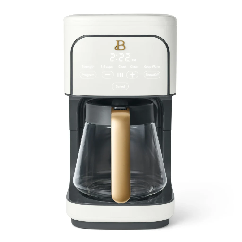 Beautiful 12-Cup Programmable Coffee Maker – White Icing Design