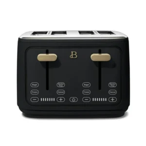 Beautiful 4 Slice Toaster with Touch Activated Display Black Sesame by Drew Barrymore
