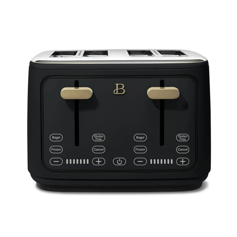 Beautiful 4 Slice Toaster with Touch Activated Display Black Sesame by Drew Barrymore