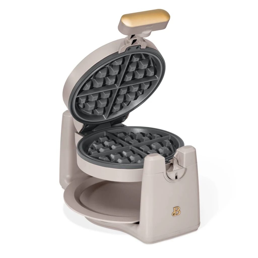 Beautiful Rotating Belgian Waffle Maker Porcini Taupe by Drew Barrymore