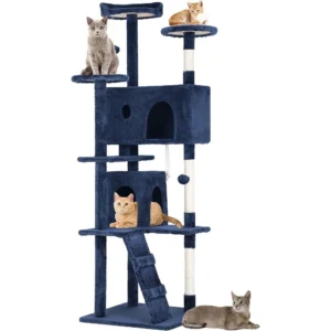 BestPet 54in Cat Tree Tower – Scratching Posts & Condo with Toys