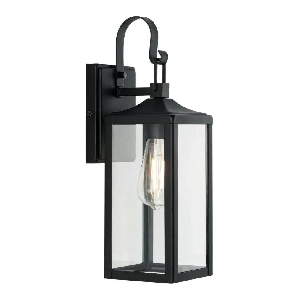 Better Homes and Gardens Matte Black Outdoor Wall Lantern – Timeless Traditional Design