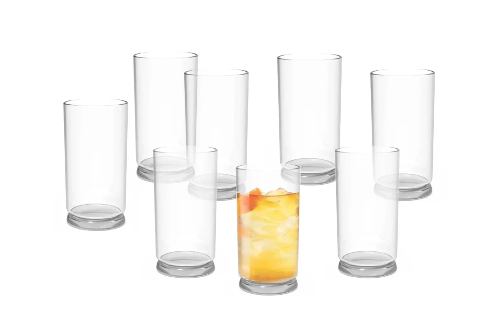Better Homes Gardens Clear Glass Tumbler 16oz – 8-Pack Value β close-up detail of design and finish
