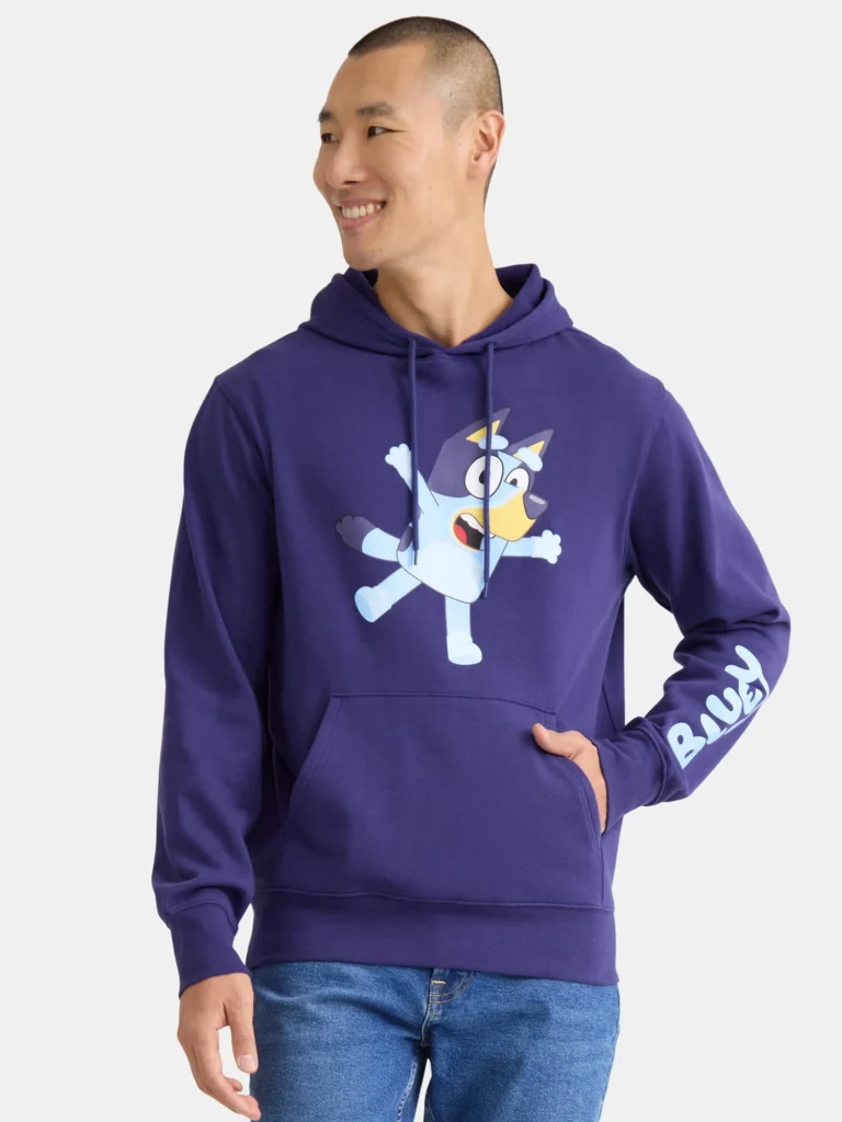 Bluey Mens Graphic Hoodie Cheer Sizes S 3XL