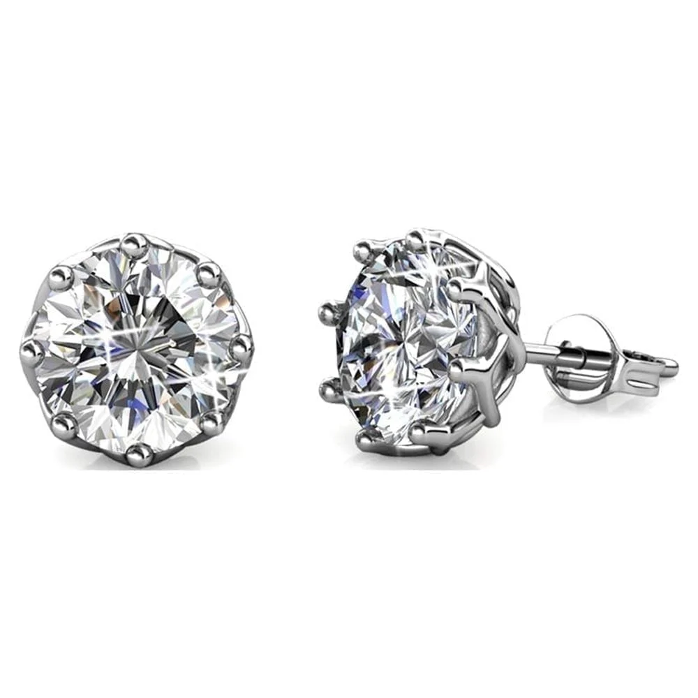 Cate Chloe Eden 18k Gold Plated Stud Earrings – Swarovski Crystal Gift