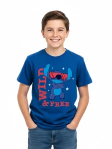 Disney Lilo & Stitch Boys Graphic Tee – Wild Sunglasses Design