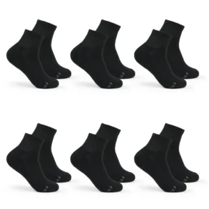 Fruit of the Loom All Day Comfort Ankle Socks for Women Black Sizes 4 10 6 Pack