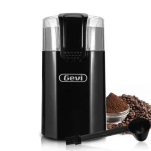 Gevi Electric Coffee Grinder and Spice Grinder with Stainless Steel Blades Black
