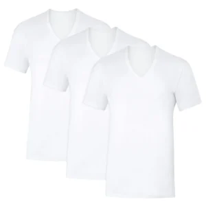 Hanes Men s Sweat Block V Neck Tee White 3 Pack