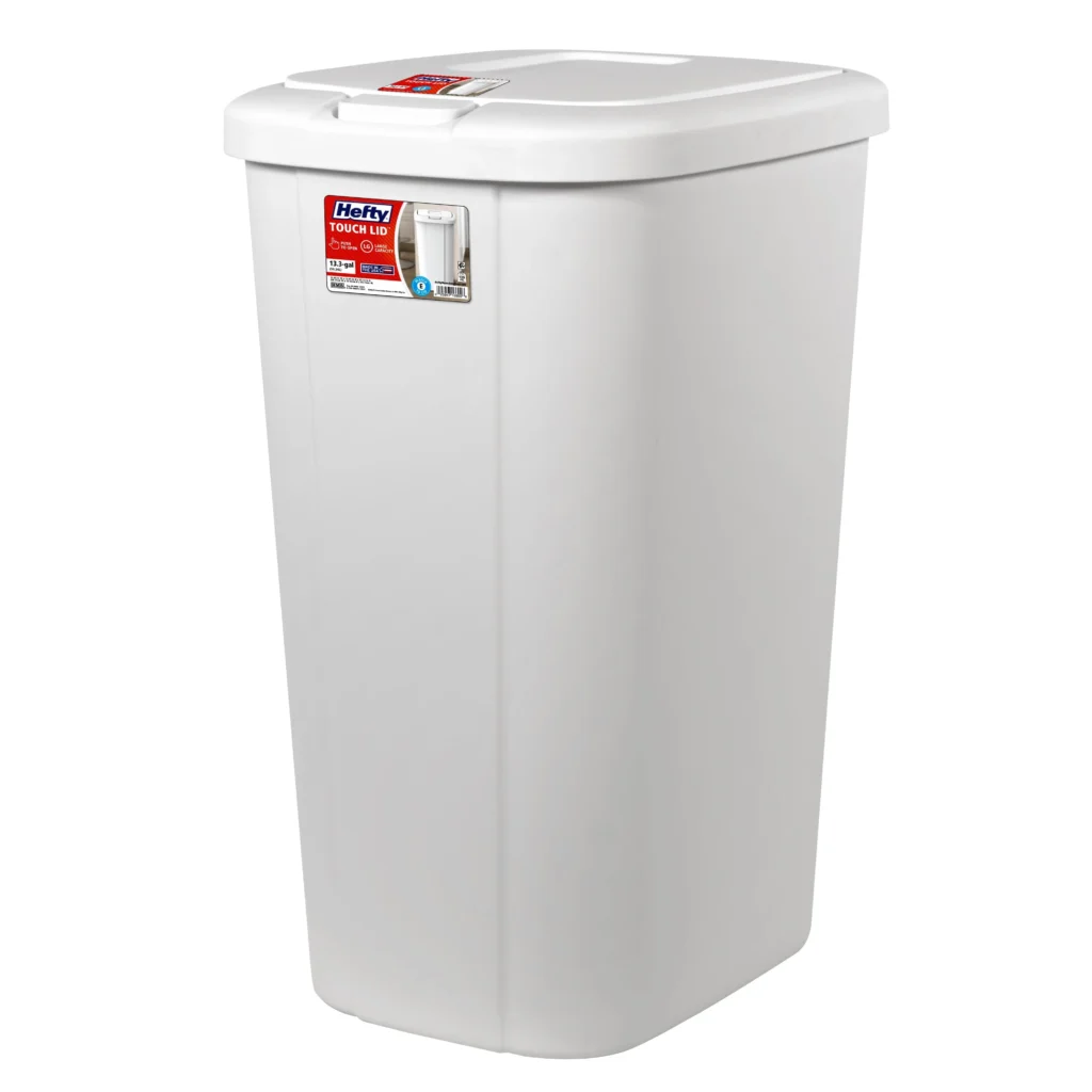 Hefty 13 3 Gallon Trash Can Plastic Touch Top Kitchen Trash Can Black