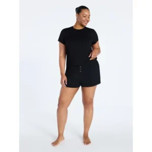 JS Solid Black Casual Shorts – Versatile Everyday Comfort