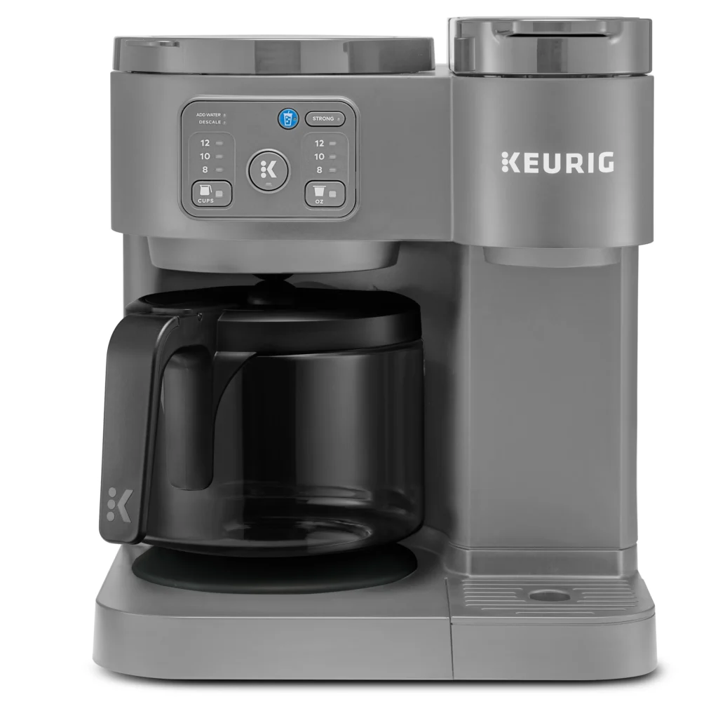 Keurig K Duo Essentials Hot Iced Single Serve K Cup Pod Coffee Maker Carafe Black