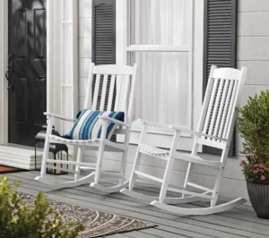 Mainstays Outdoor Wood Porch Rocking Chair White