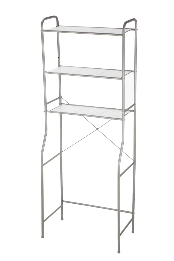 Mainstays Over Toilet Steel Storage Shelf – Matte Black Space Saver