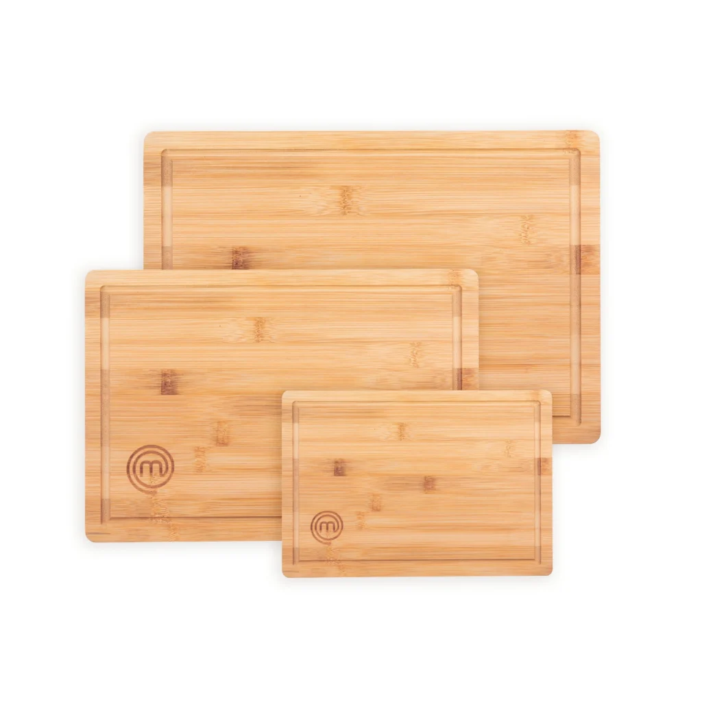 MasterChef 3 Piece Bamboo Cutting Board Set Natural Sustainable