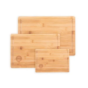 MasterChef 3 Piece Bamboo Cutting Board Set Natural Sustainable
