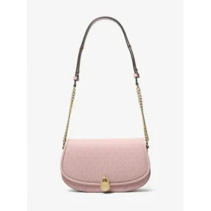 Michael Kors Mila Medium Signature Messenger Bag – Powder Blush Style