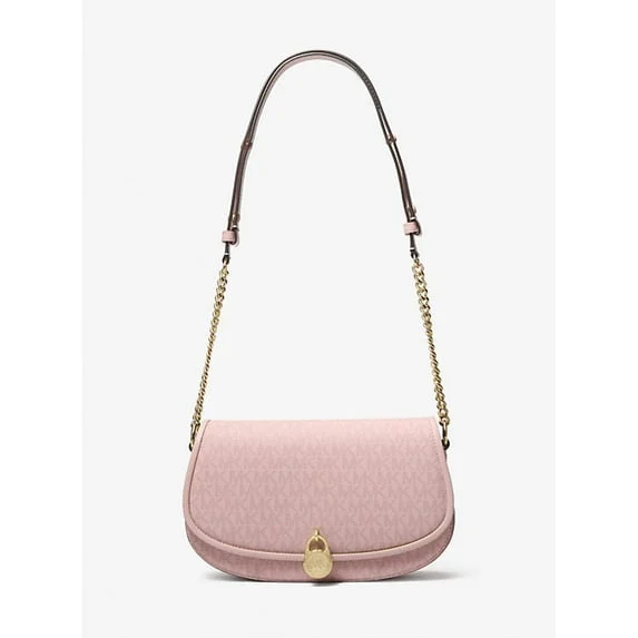 Michael Kors Mila Medium Signature Messenger Bag – Powder Blush Style