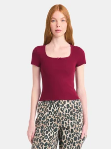 New Balance Women’s Square Neck Tee – Soft Cotton Blend Comfort