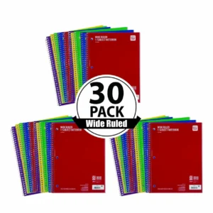 Pen Gear 30 Pack 1 Sub Notebook Asst Colors Wide Ruled