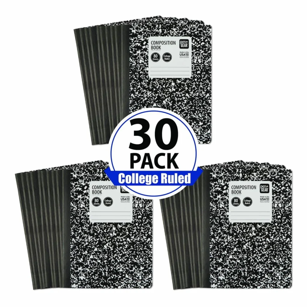 PG 30 Pack 80 ct Marble Composition Book 9 75 x 7 5 College Ruled