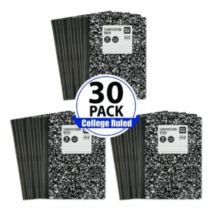 PG 30 Pack 80 ct Marble Composition Book 9 75 x 7 5 College Ruled