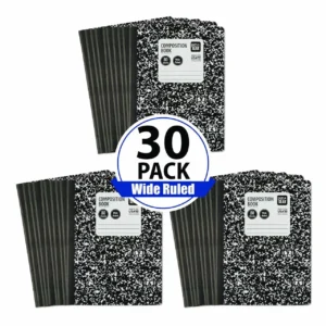 PG 30 Pack 80 ct Marble Composition Book 9 75 x 7 5 Wide Ruled