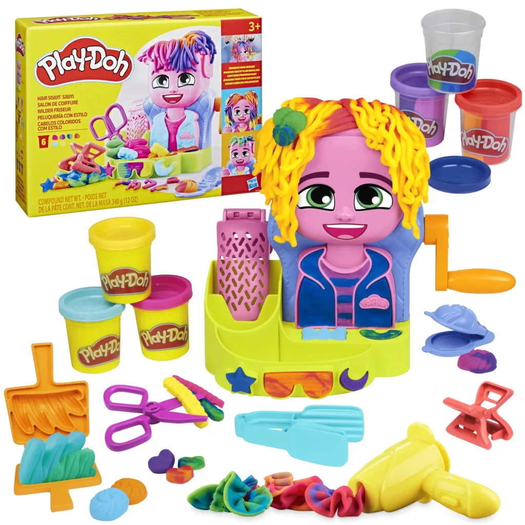 Play Doh Hair Stylin’ Salon Playset – Pretend Play Toy for Ages 3+