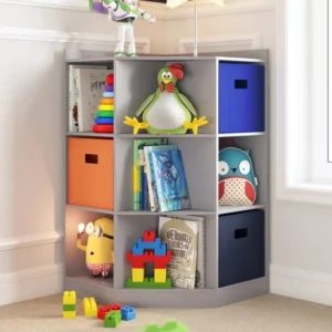 RiverRidge Kids 6-Cubby Corner Cabinet – Smart Storage Solution
