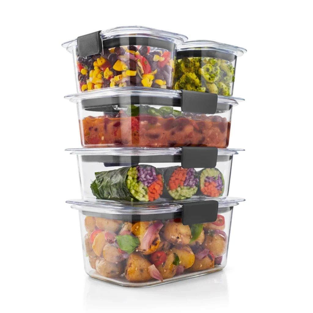 Rubbermaid Brilliance 10 Piece Food Storage Set – Leak Proof & Clear