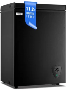 WANAI 3 5 Cubic Feet Chest Freezer Black deep Freezer with Adjustable Temp Knob Ideal for Any Room
