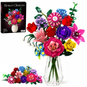 WIDELAND Bouquet Building Set 1020 PCS Botanical Collection Building Block Toy Rose Flowers Plant Home Decor Christmas Mother s Day Valentine s Day B