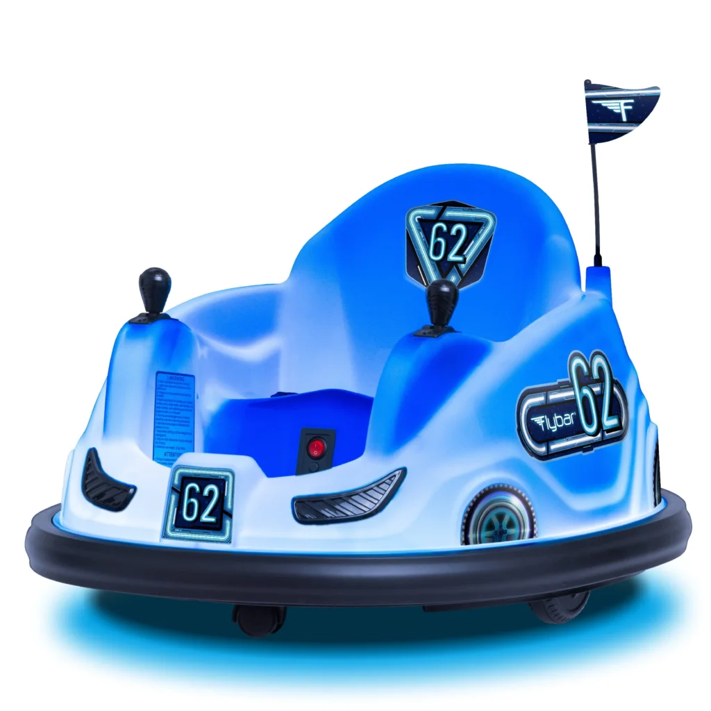6V Blue Glow Bumper Car Battery Powered Ride on for Children Ages 1 5 by Flybar