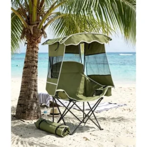 ABORON Oversized Heated Camping Chair – 3 Heat Levels, Heavy Duty