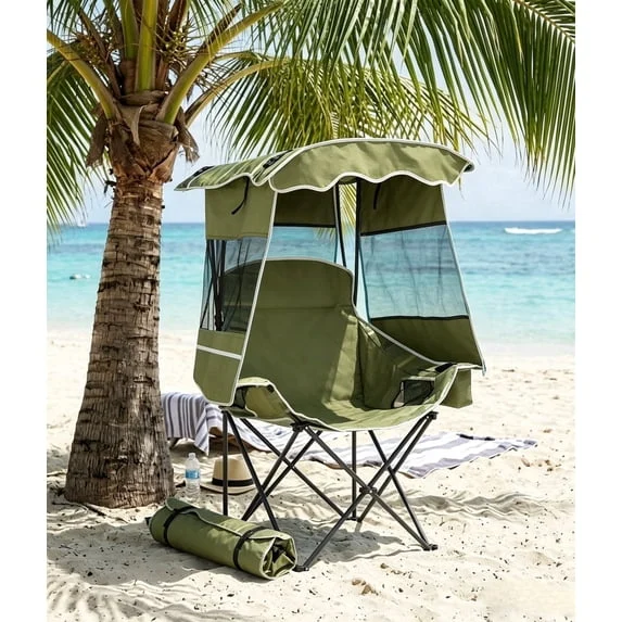 ABORON Oversized Heated Camping Chair – 3 Heat Levels, Heavy Duty