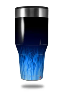 Acesine 40oz Tumbler with Blue Fire Design – Keeps Drinks Cold