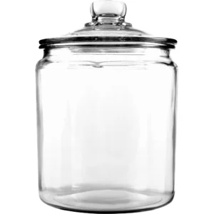 Anchor Hocking Heritage Hill Glass Jar with Lid – 1/2 Gallon