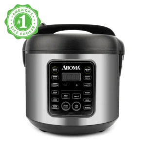 Aroma 20 Cup Cooked Glass Lid Digital Rice Cooker