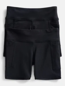 Athletic Works Girls Ribbed Biker Short 2 Pack – Sizes 4-18